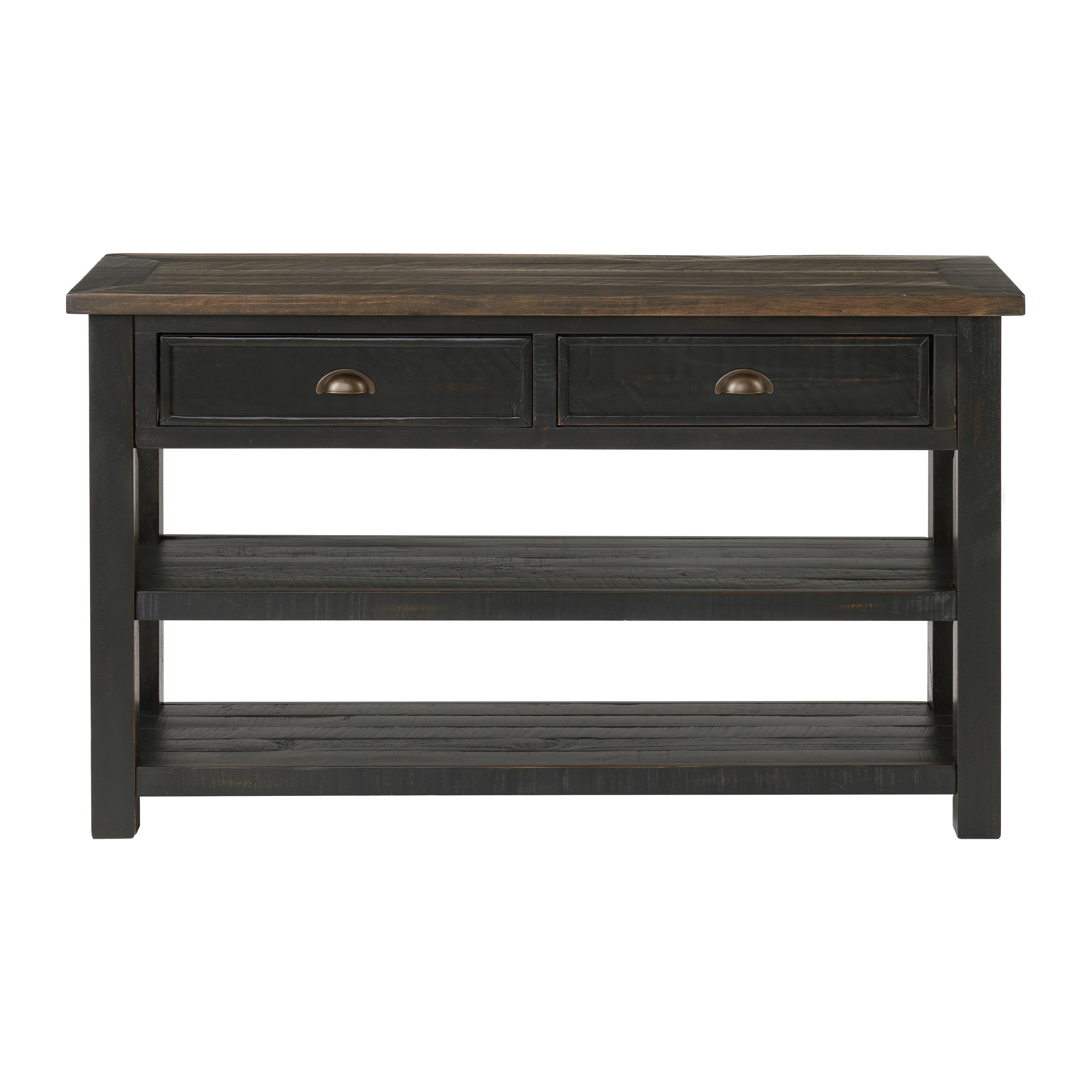 The Gray Barn Downington Solid Pine 2 Drawer Sofa Console Table