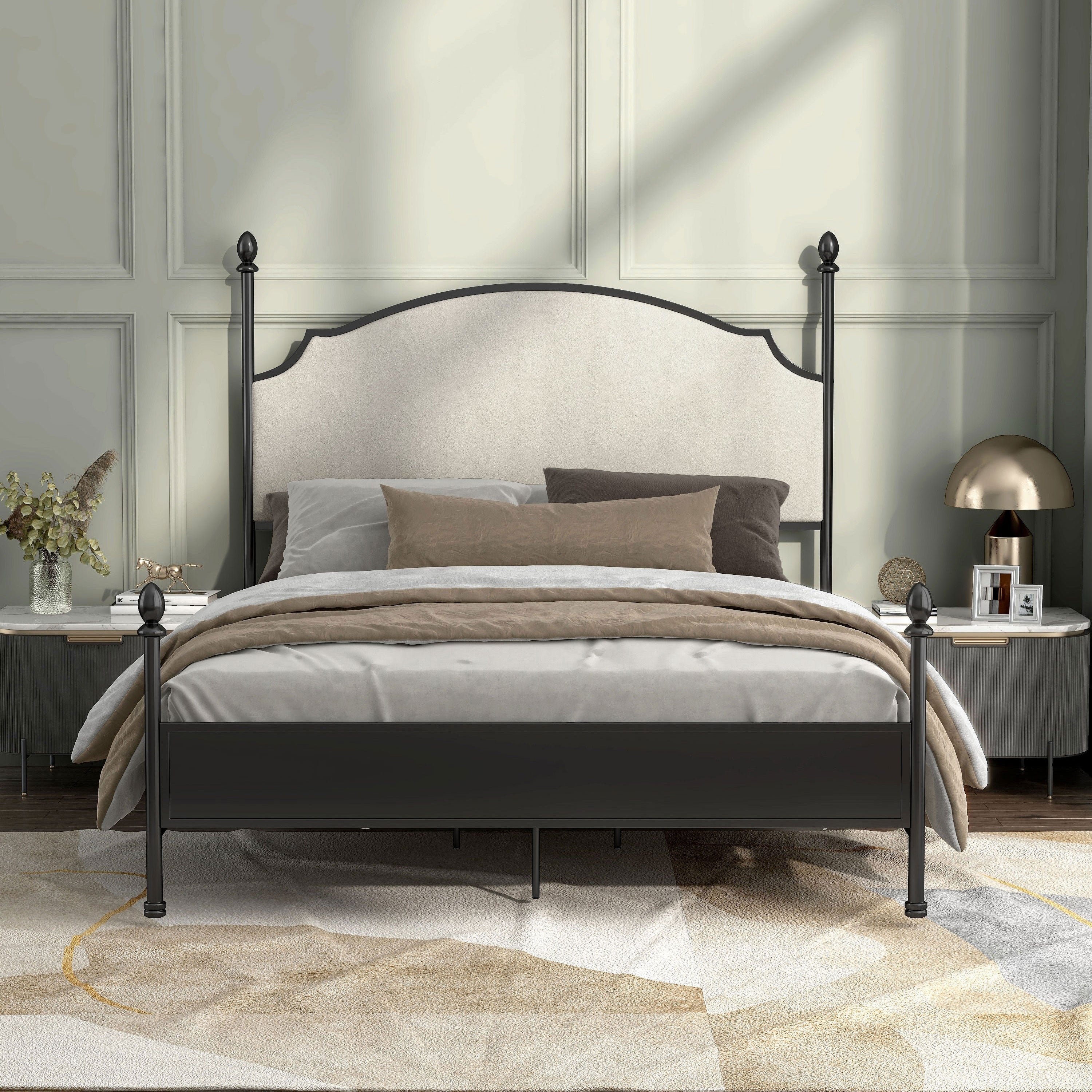 The Gray Barn Epona Contemporary Arched Four Poster Bed