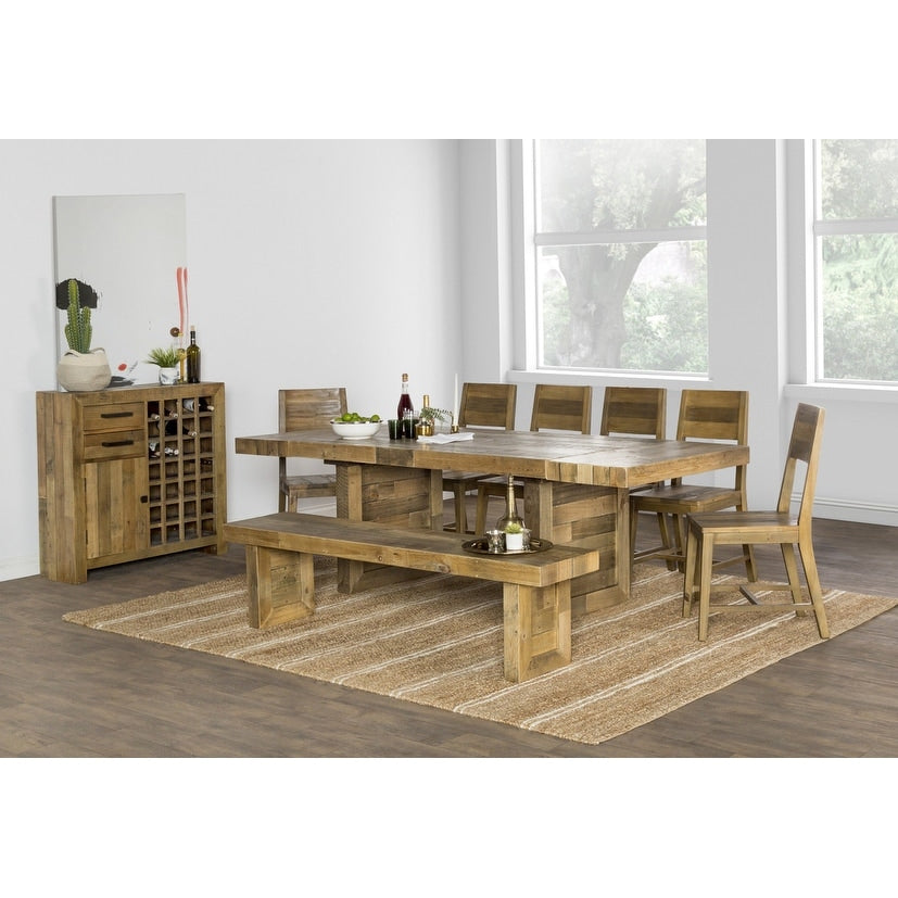 The Gray Barn Fairview Reclaimed Wood Extending Dining Table Natural Multi Tone