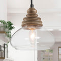 The Gray Barn Quarry On Cattail Modern Pendant Light With Pumpkin Glass Hanging Lighting Fixture