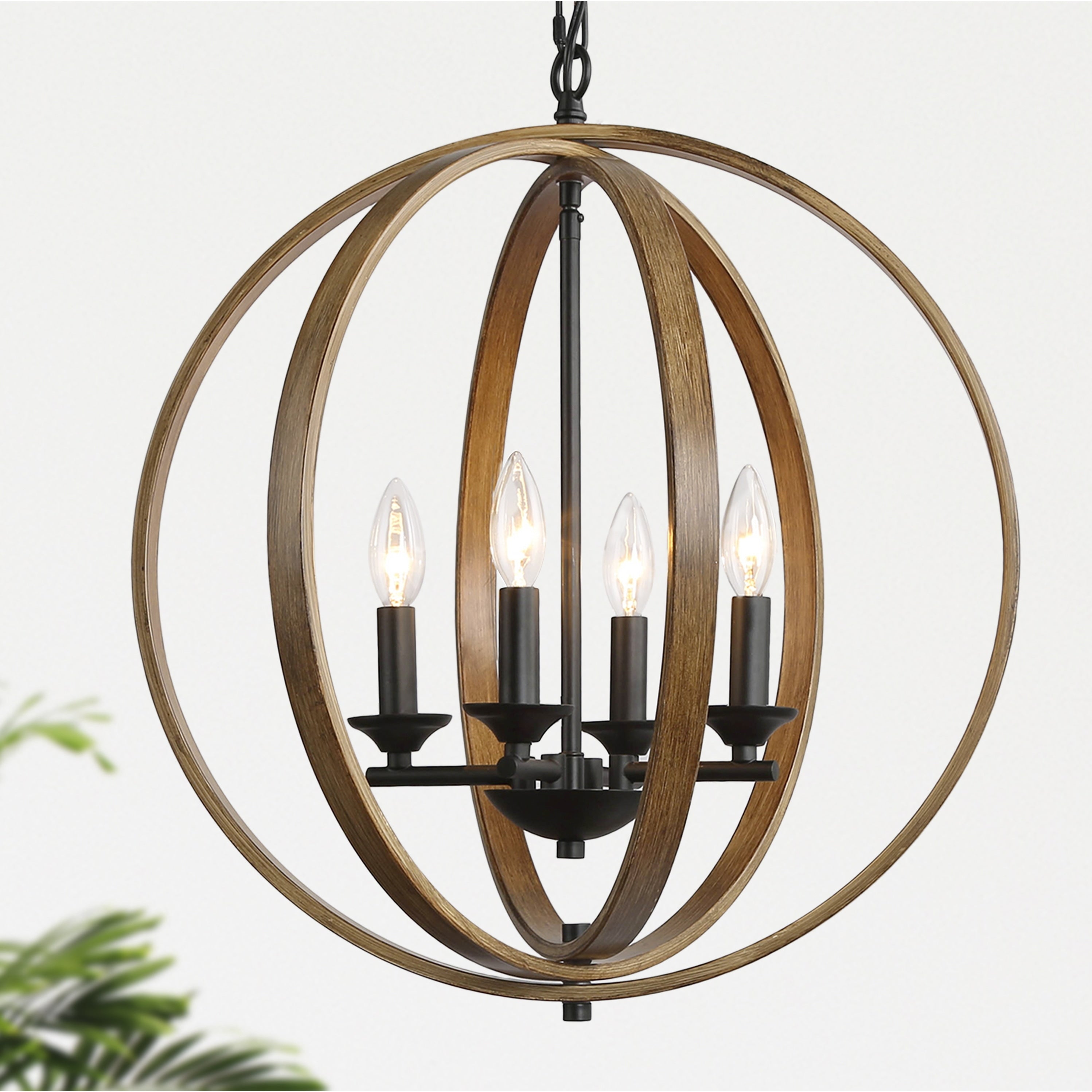 The Gray Barn Whitethorn Farmhouse Chandelier 4 Light Hanging Light Fixtures For Dining Room
