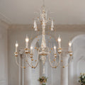 The Gray Barn Rocky Roost Two Tier 9 Light French Country Distressed Chandelier