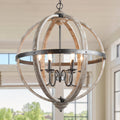 The Gray Barn White Ridge Farmhouse Chandelier With Distressed Wood Kitchen Island Light