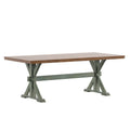 Eleanor 78 Inch Oak Dining Table With X Base By Inspire Q Classic
