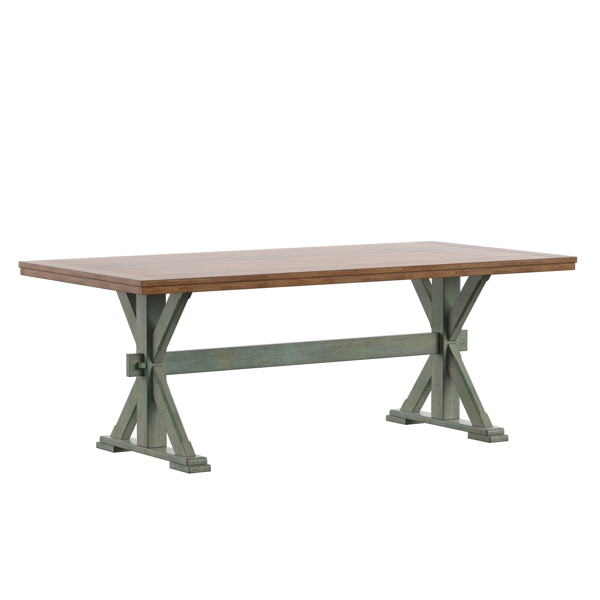 Eleanor 78 Inch Oak Dining Table With X Base By Inspire Q Classic