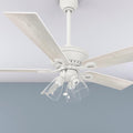 The Gray Barn Grumio Distressed White 52 Inch Ceiling Fan With 5 Barnwood Blades