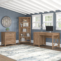 The Gray Barn Hatfield 54 Inch Computer Desk With Cabinet And Bookcase