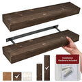 The Gray Barn Haven Grey Rustic Wood Floating Wall Shelf Large