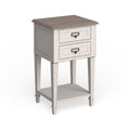 The Gray Barn Heart And Soil Weathered Oak And White Wash Distressed Finish Wood Nightstand