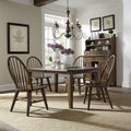 The Gray Barn Wisteria Traditional Rustic Oak 5 Piece Dinette Set