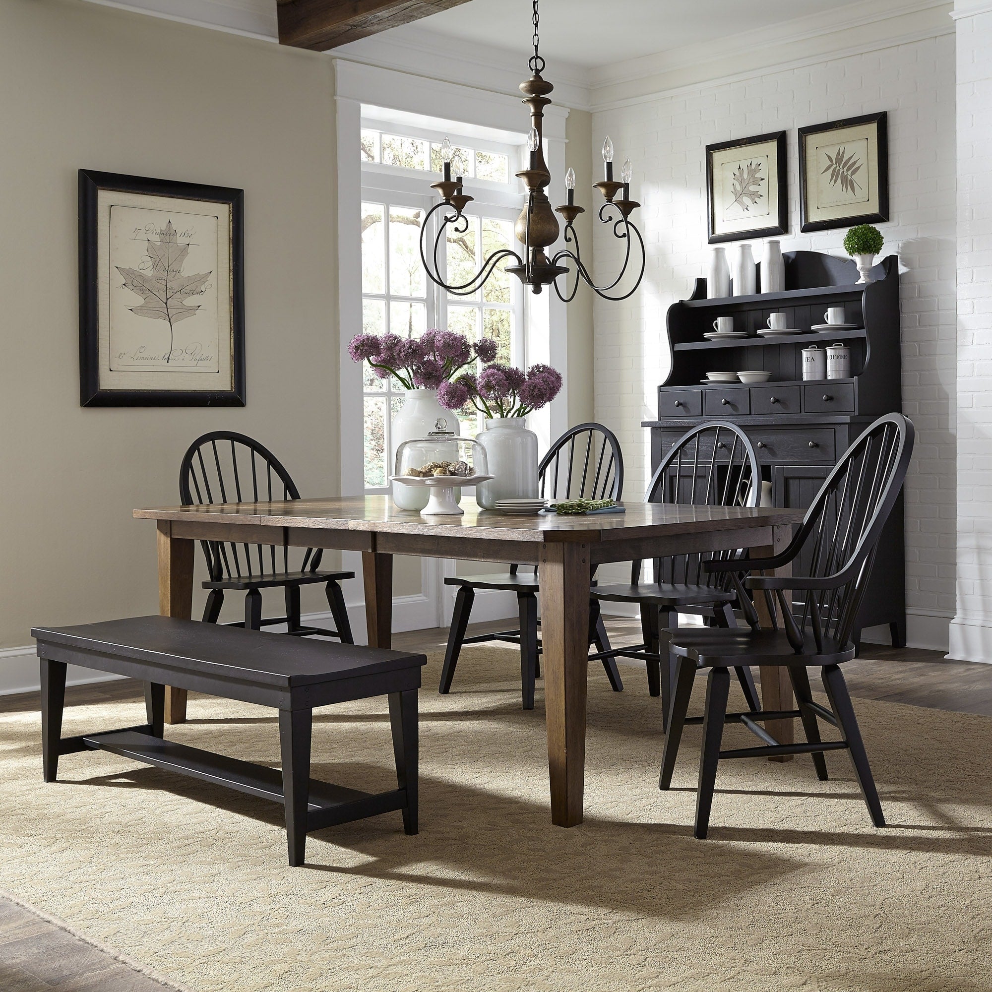The Gray Barn Wisteria 6 Piece Rectangular Table Set