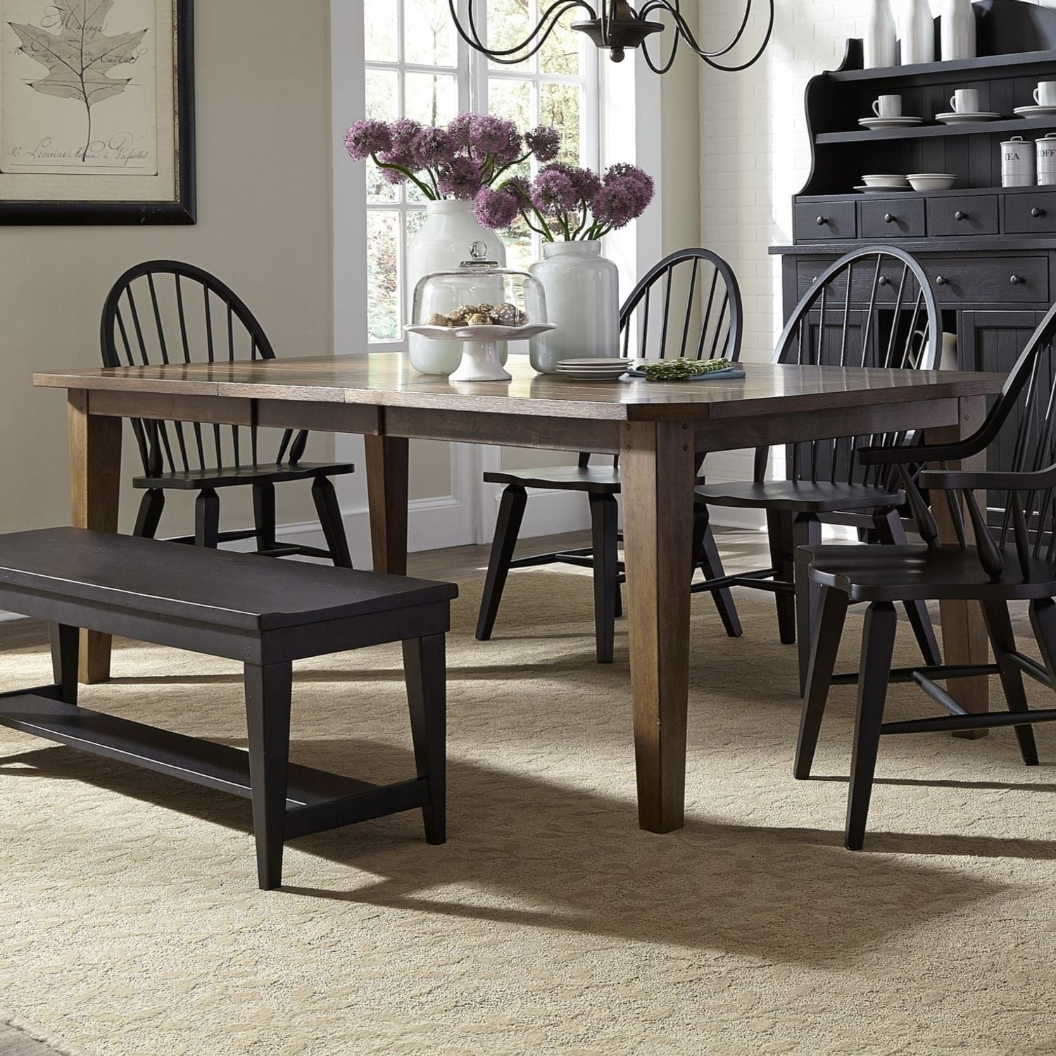 Hearthstone Traditional Rustic Oak Rectangular Table