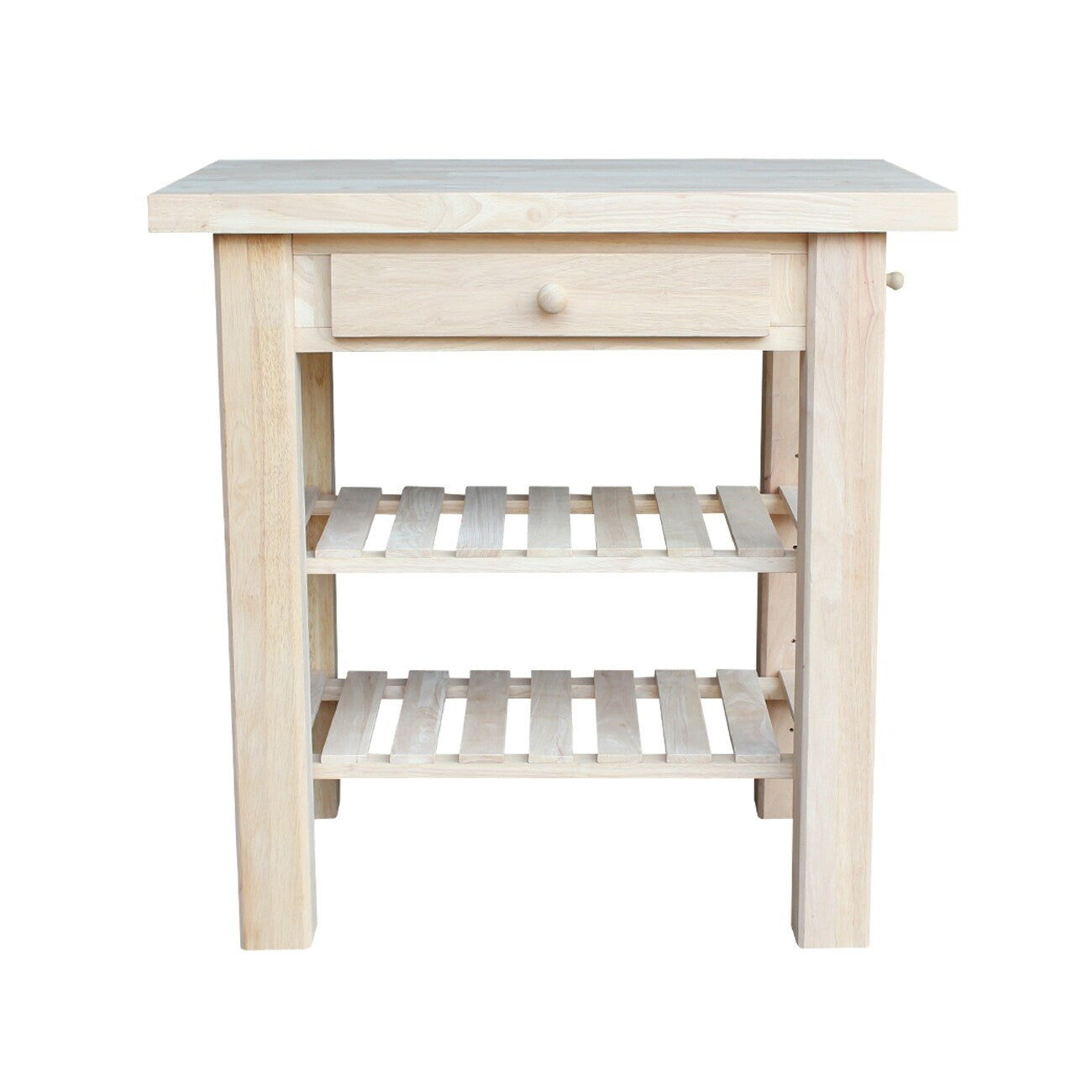 The Gray Barn Heavenly Winds Unfinished Solid Parawood Kitchen Island
