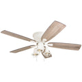 The Gray Barn Houghton 52 Inch Coastal Indoor Led Ceiling Fan With Pull Chains 5 Reversible Blades