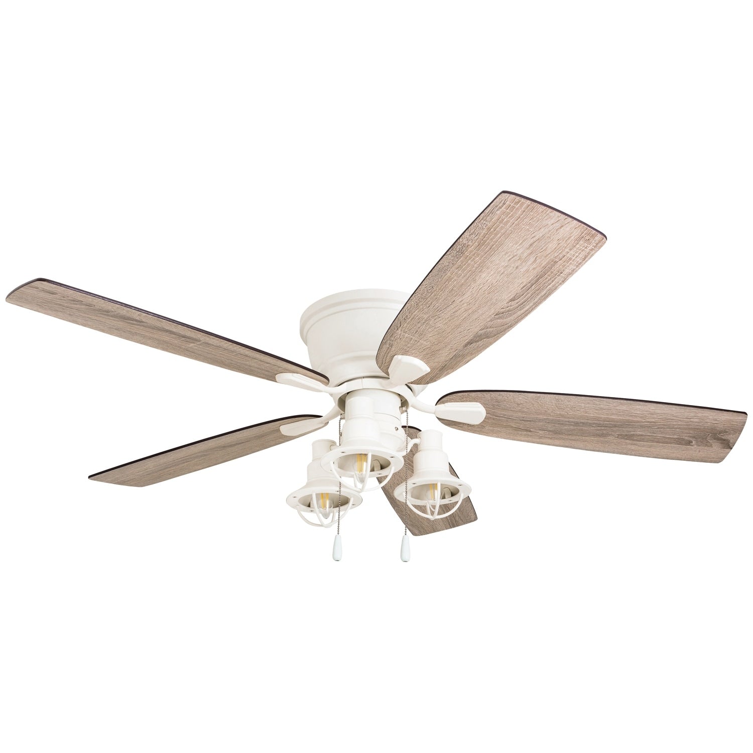 The Gray Barn Houghton 52 Inch Coastal Indoor Led Ceiling Fan With Pull Chains 5 Reversible Blades