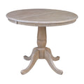 The Gray Barn Jalisco 36 Inch Round Top Pedestal Table With 12 Inch Leaf