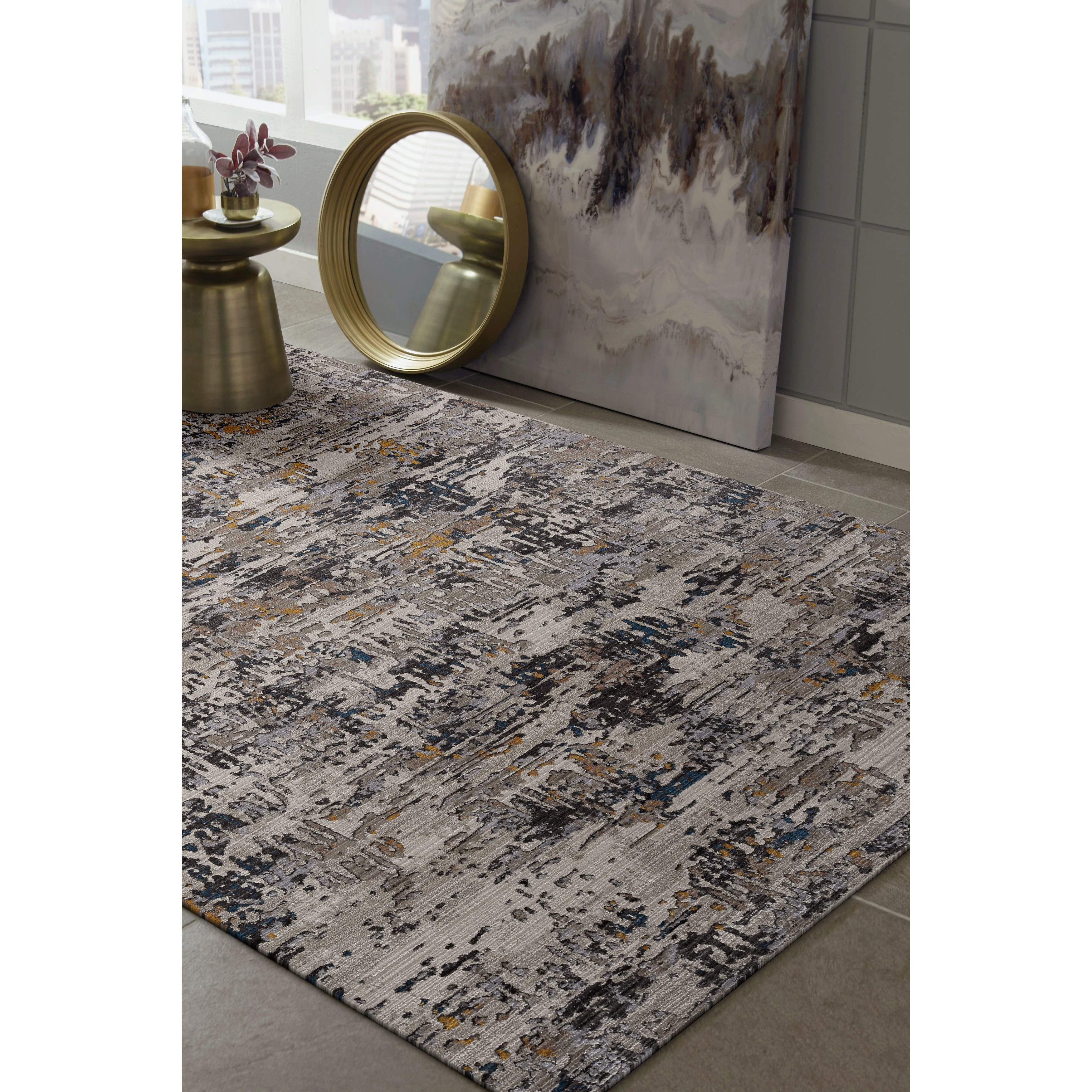 The Gray Barn Kate Distressed Glam Area Rug