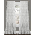 The Gray Barn Kookaburra Ruffle White Curtain Panel