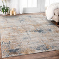 Aspen Abstract Gold Viscose Polyester Area Rug 76 X 96