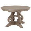The Gray Barn Manderley Traditional Dove Tail Grey 48 Inch Round Dining Table