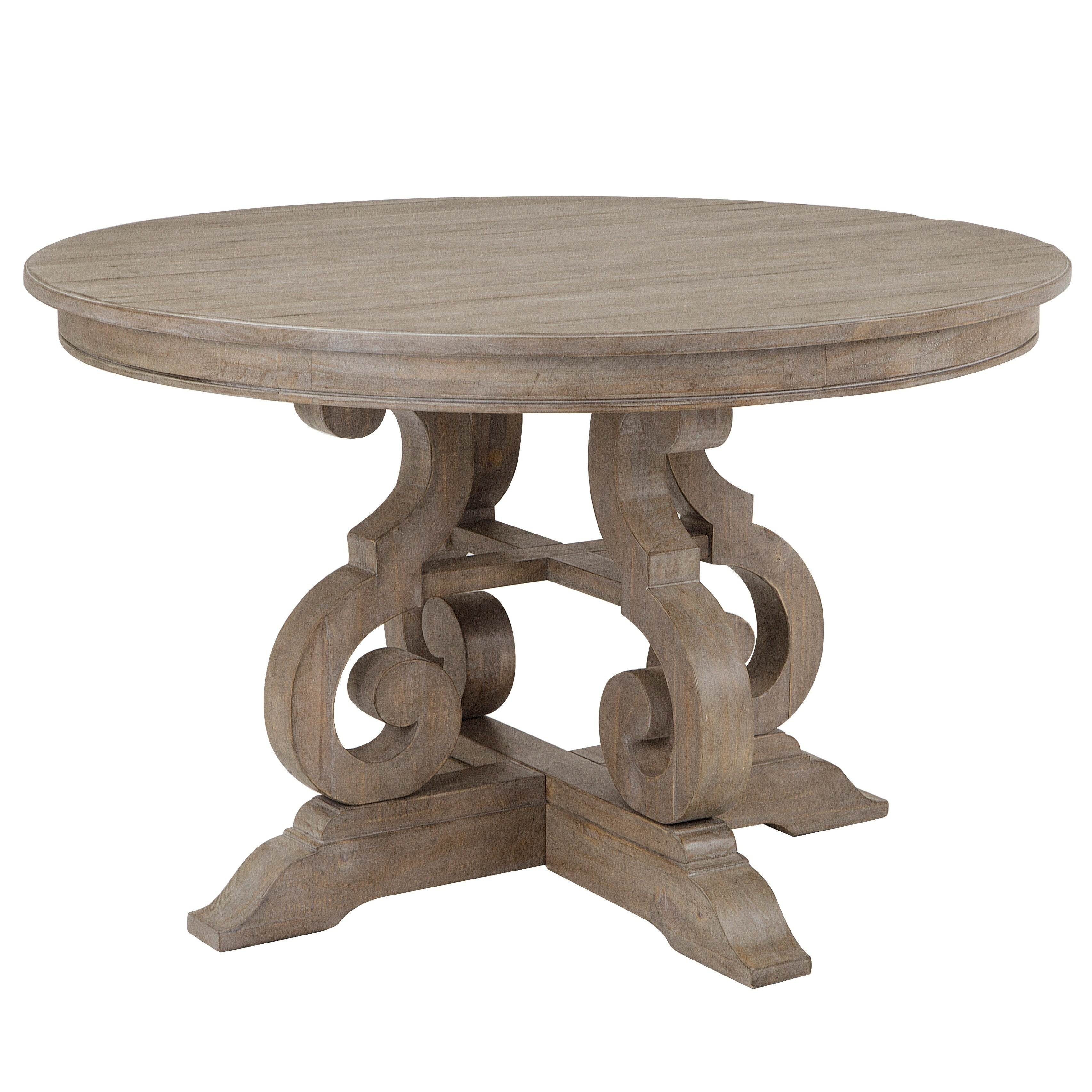 The Gray Barn Manderley Traditional Dove Tail Grey 48 Inch Round Dining Table