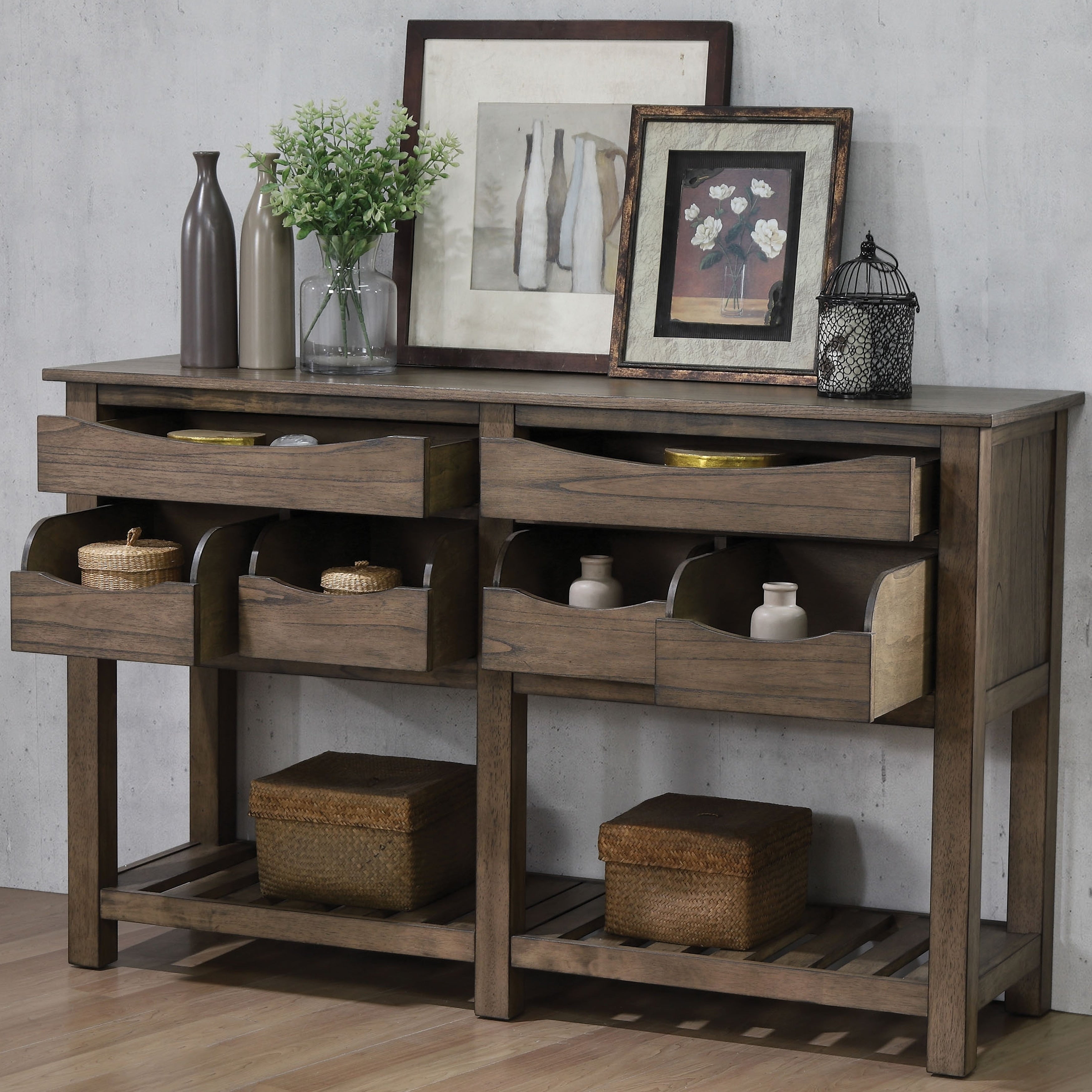 The Gray Barn Middler Contemporary 60 Inch Light Oak Server