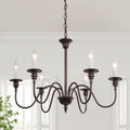 The Gray Barn Windy Bracken 6 Light Chandelier Candle Candlelabra Pendant