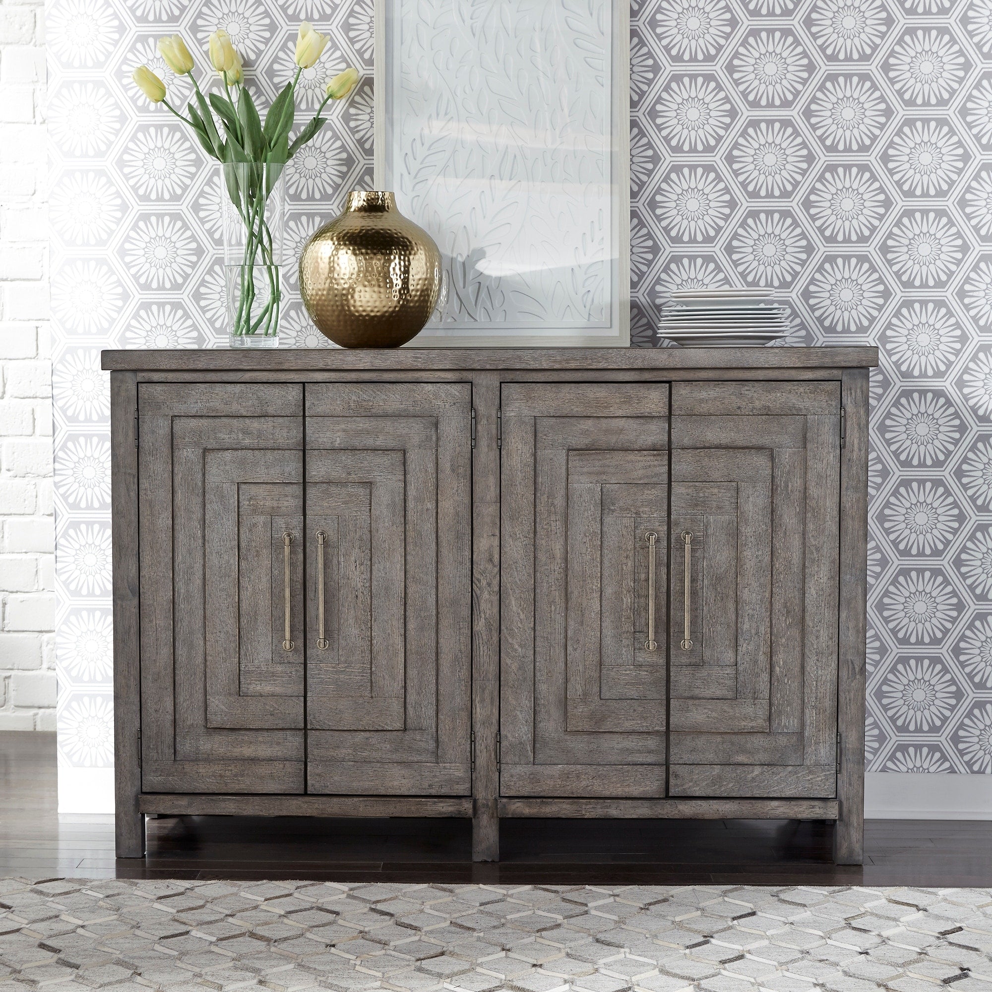 The Gray Barn Hammond Mill Farmhouse Dusty Charcoal 2 Drawer Buffet