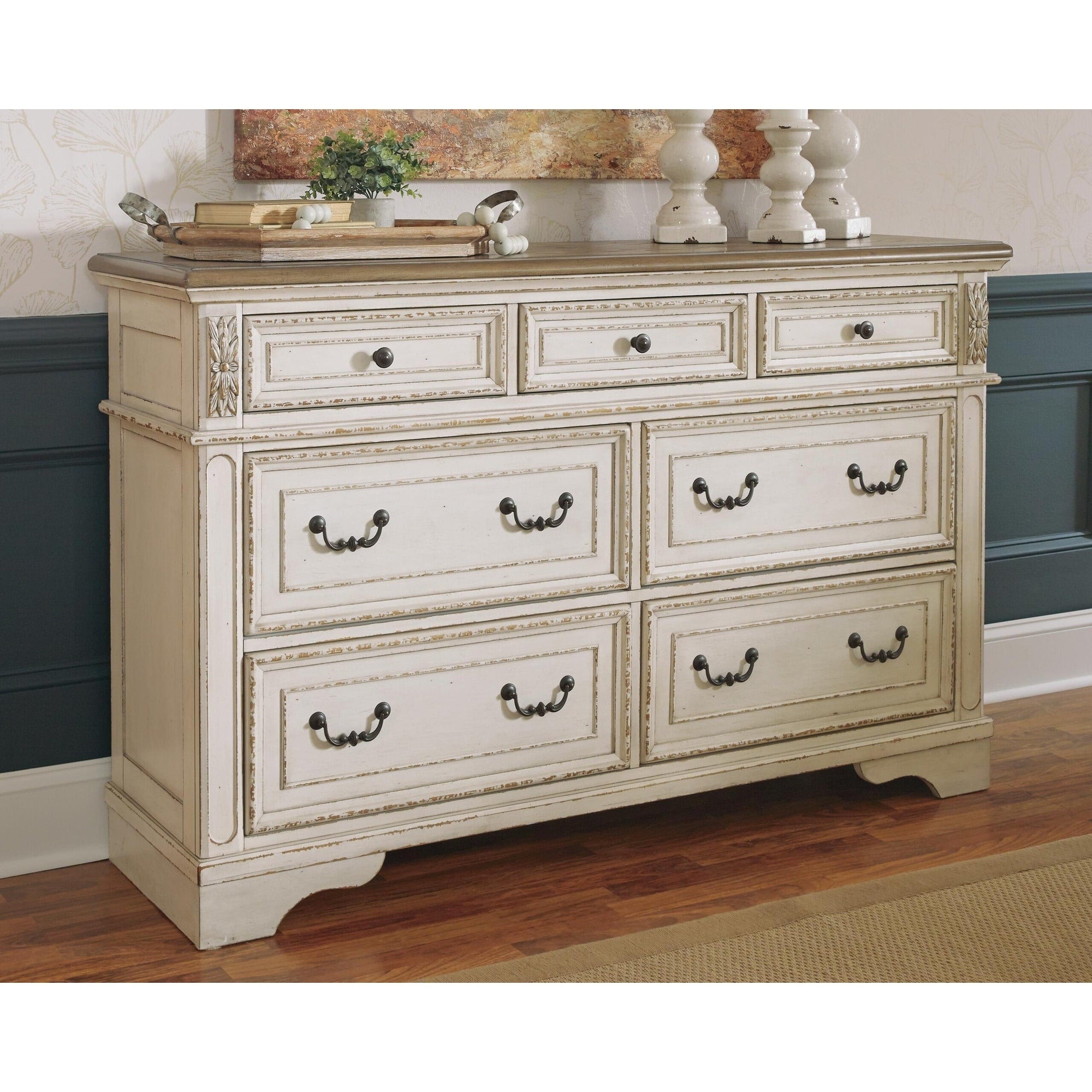 Signature Design By Ashley Realyn Off White Wood Dresser