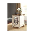 The Gray Barn Nettle Bank White And Brown Wooden Chairside End Table