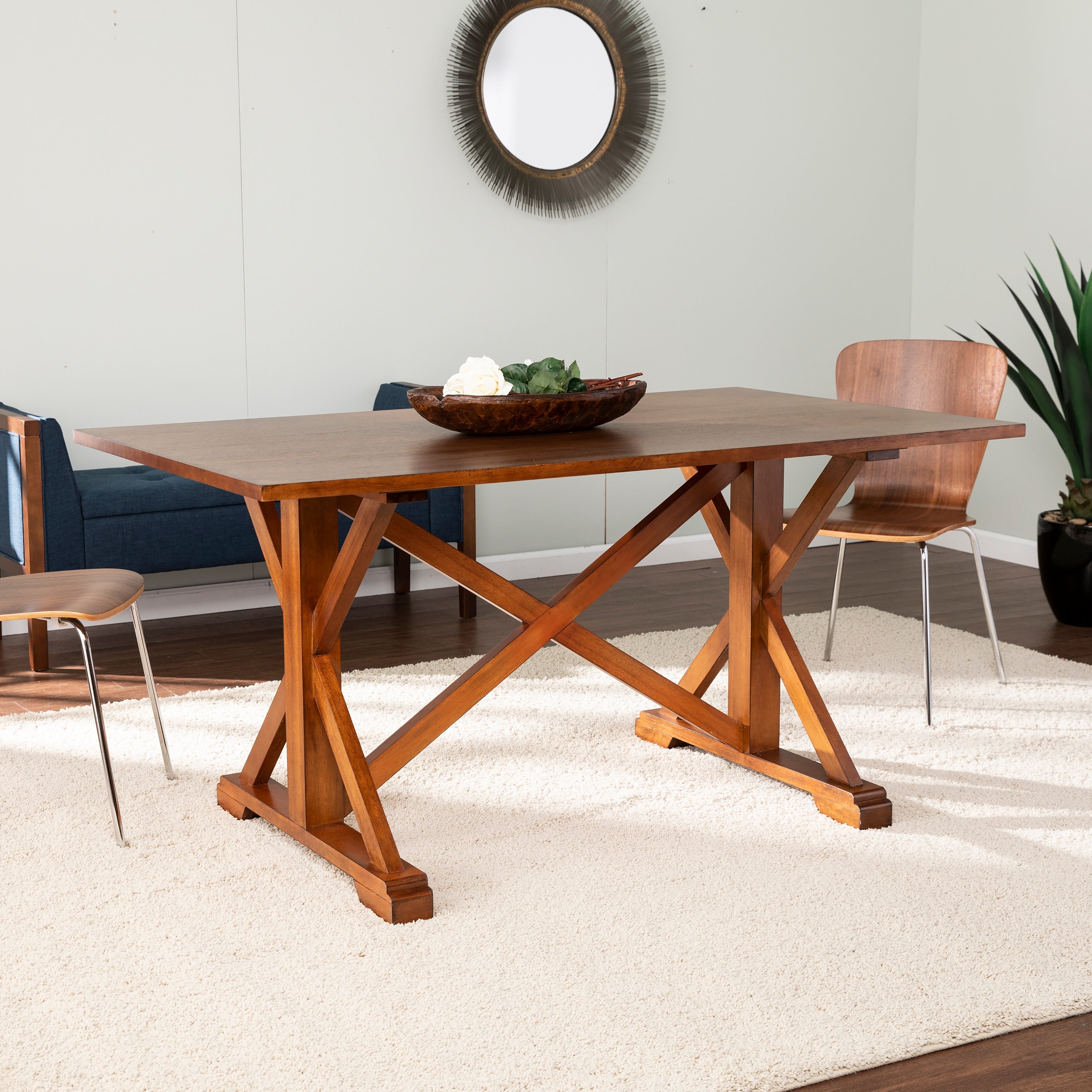 The Gray Barn Oriaga Distressed Farmhouse Dining Table