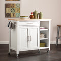 The Gray Barn Oriaga White Kitchen Cart
