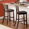 The Gray Barn Pitchfork Espresso Ladder Back Bar Stool