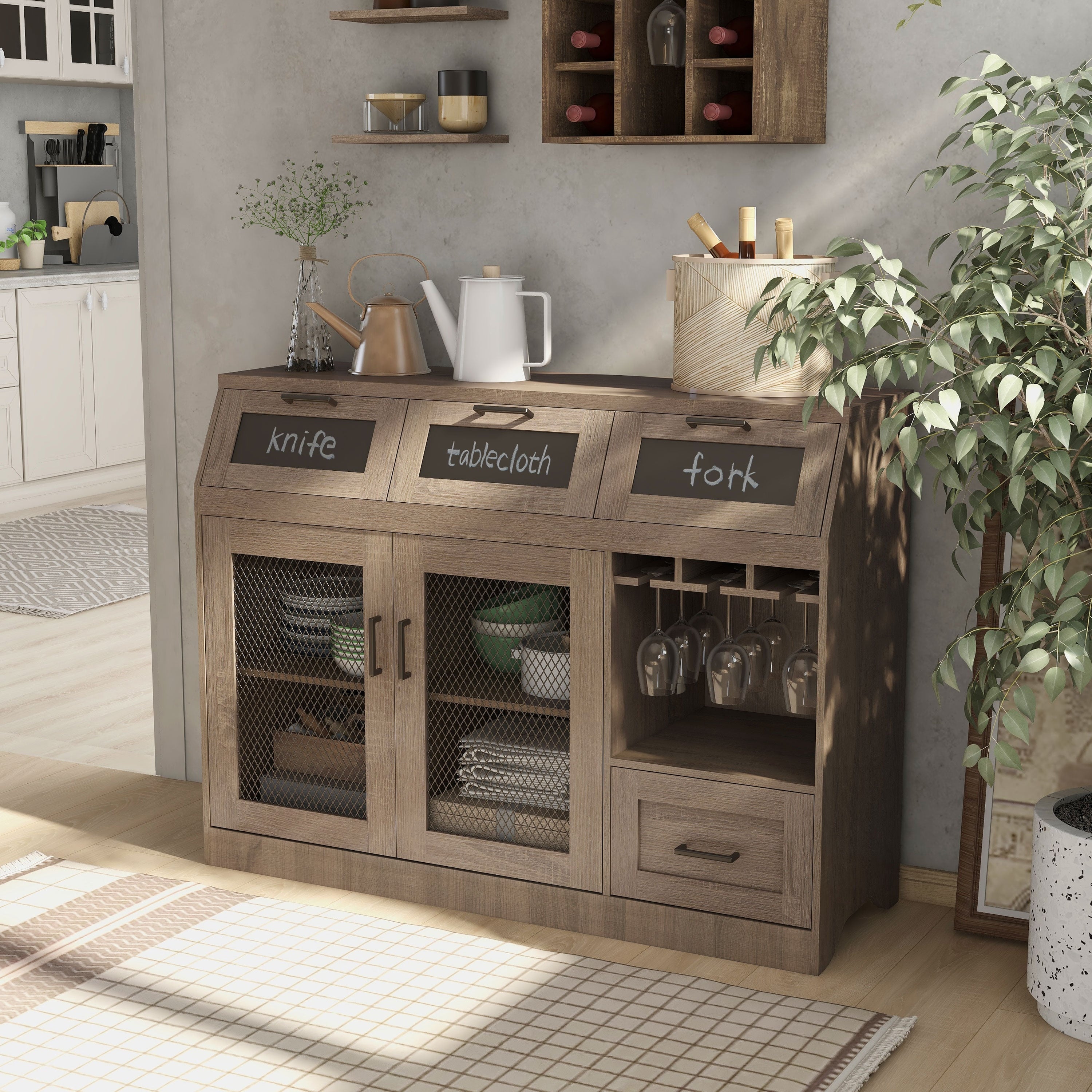 The Gray Barn Red River Industrial Multi Storage Buffet