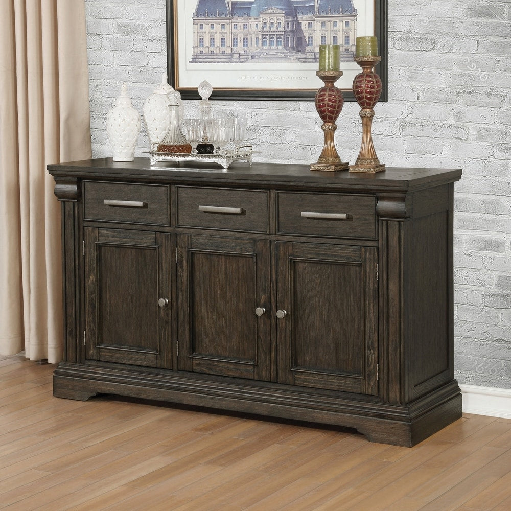 The Gray Barn Ruddy Road Espresso Transitional 60 Inch Server