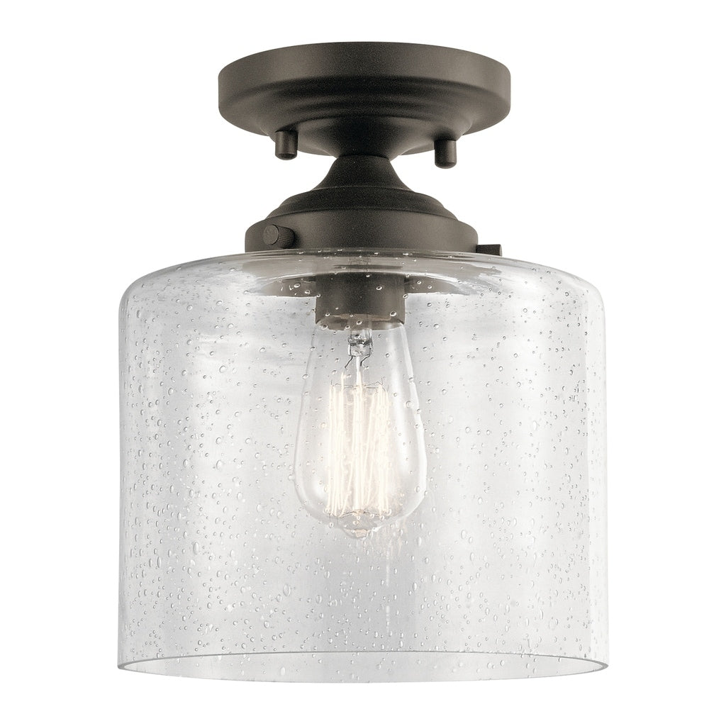Kichler Lighting Winslow Collection 1 Light Olde Bronze Semi Flush Mount