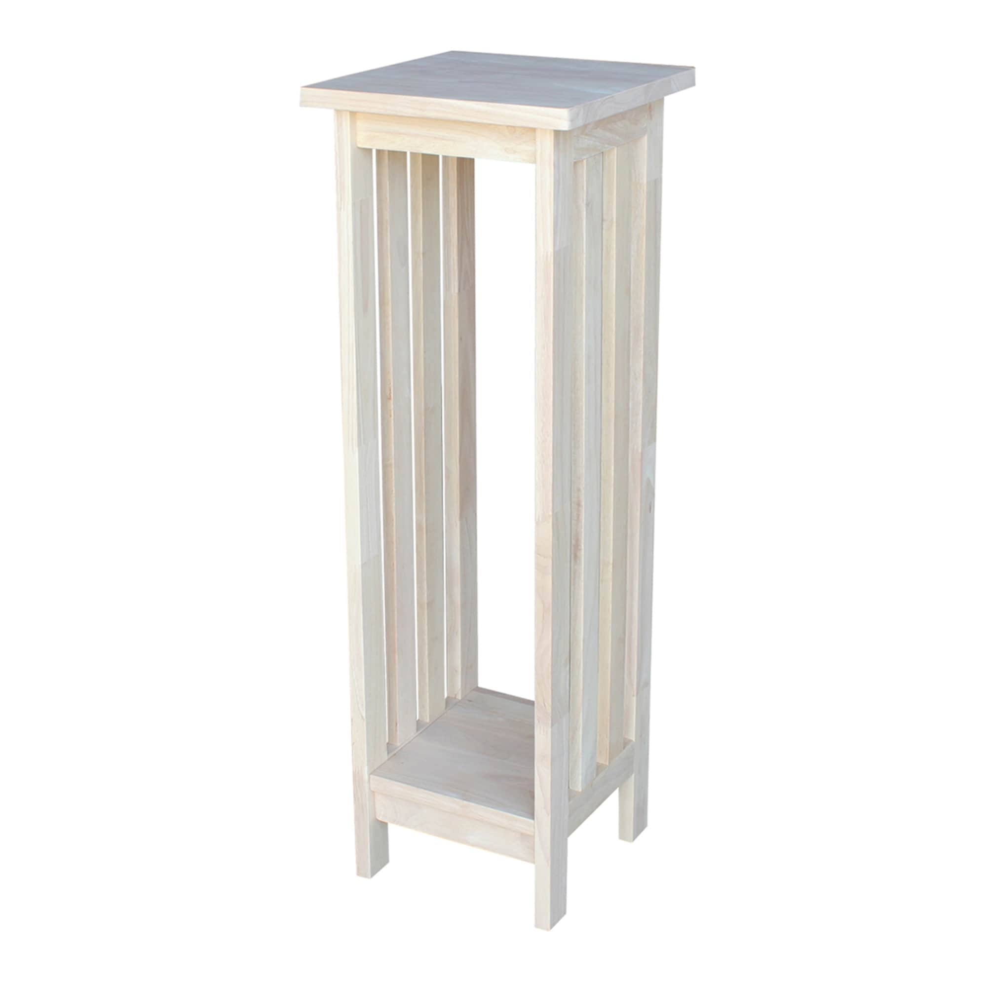 The Gray Barn Secret Valley Unfinished Solid Parawood Mission Plant Stand