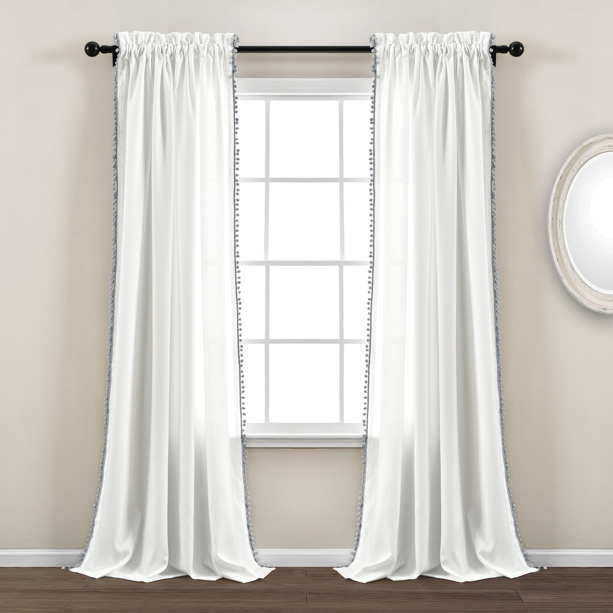 The Gray Barn Watertop Pom Pom 84 Inch Curtain Panel