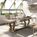 Furniture Of America Delano Rustic Reclaimed Finish Farmhouse Dining Table With Leaf Natural