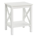 The Gray Barn Xanadu Hill X Frame Two Tier End Table With Shelf