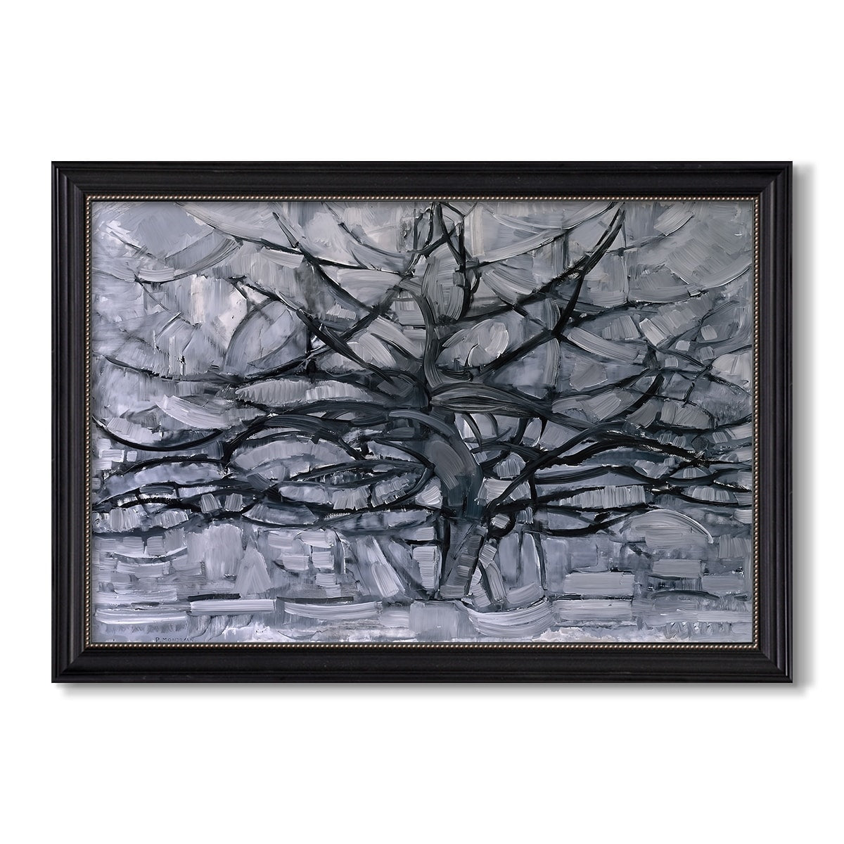 The Gray Tree 1911 Piet Mondrian Custom Framed Canvas