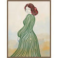 The Green Dress By Andreas Magnusson Framed Canvas Wall Art
