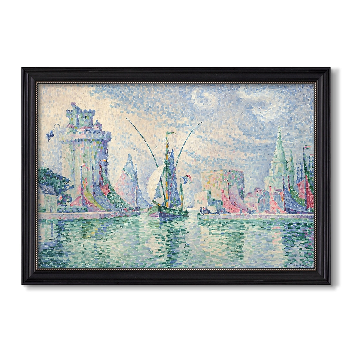The Green Towers 1913 Paul Signac Custom Framed Canvas