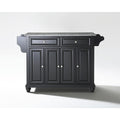 Copper Grove Bell Lake Solid Granite Top Kitchen Island With Black Finish