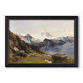 The Groglockner From The Prager Hut 1890 Edward Theodore Compton Custom Framed Canvas