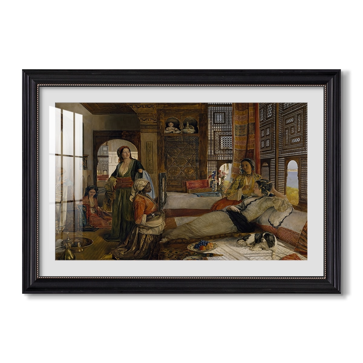 The Harem 1876 John Frederick Lewis Custom Framed Print