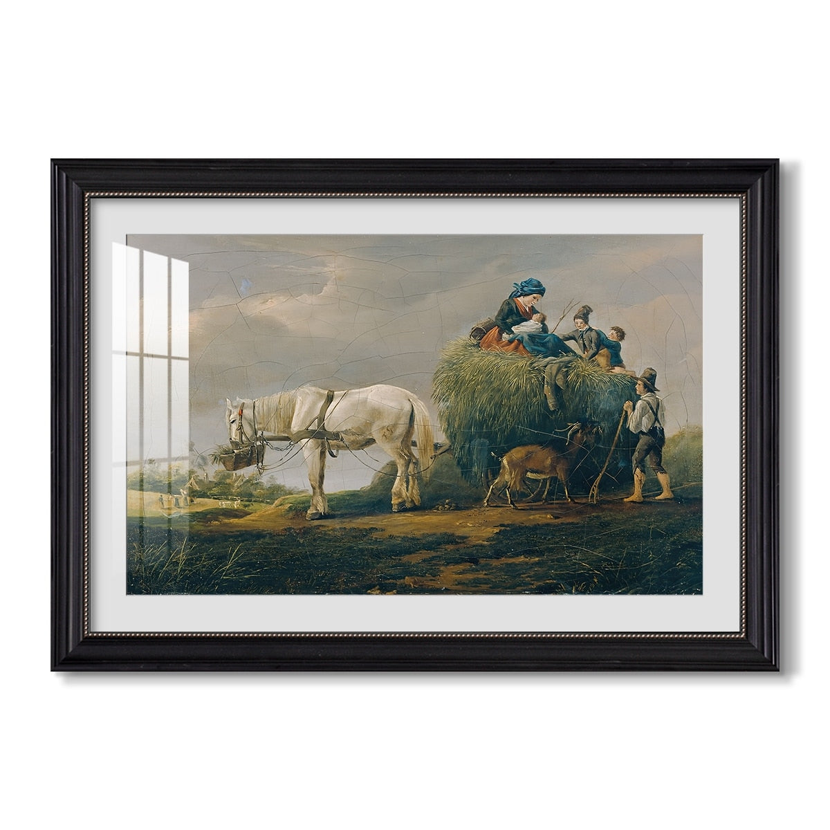 The Hay Wagon 1824 Friedrich Gauermann Custom Framed Print
