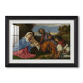 The Holy Family With A Shepherd C 1510 Titian Custom Framed Print