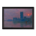 The Houses Of Parliament Sunset 1903 Claude Monet Custom Framed Canvas
