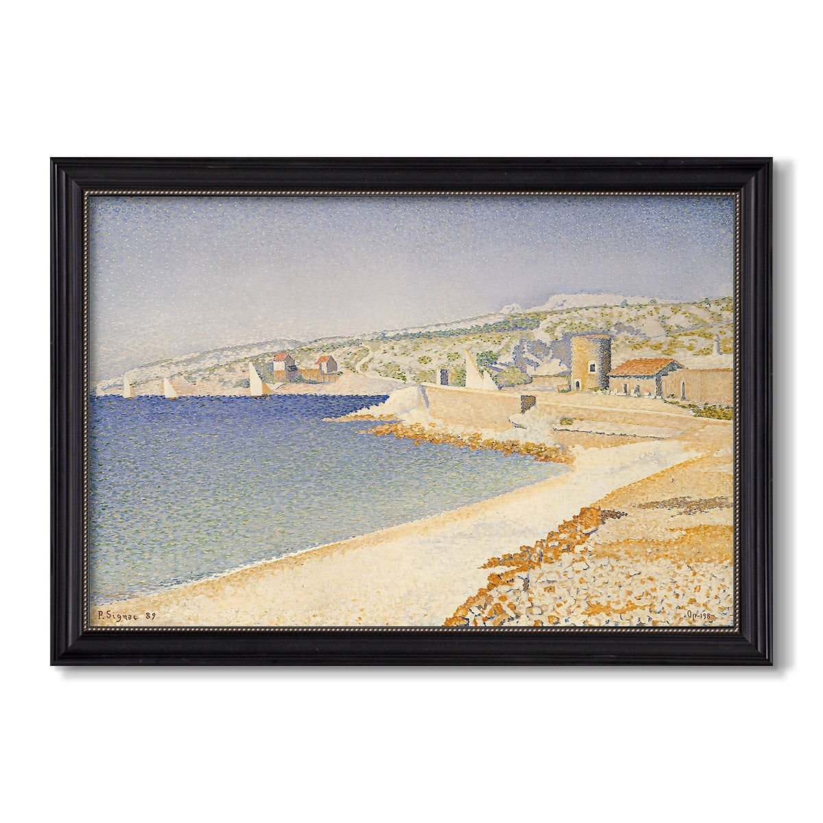 The Jetty At Cassis Opus 198 1889 Paul Signac Custom Framed Canvas